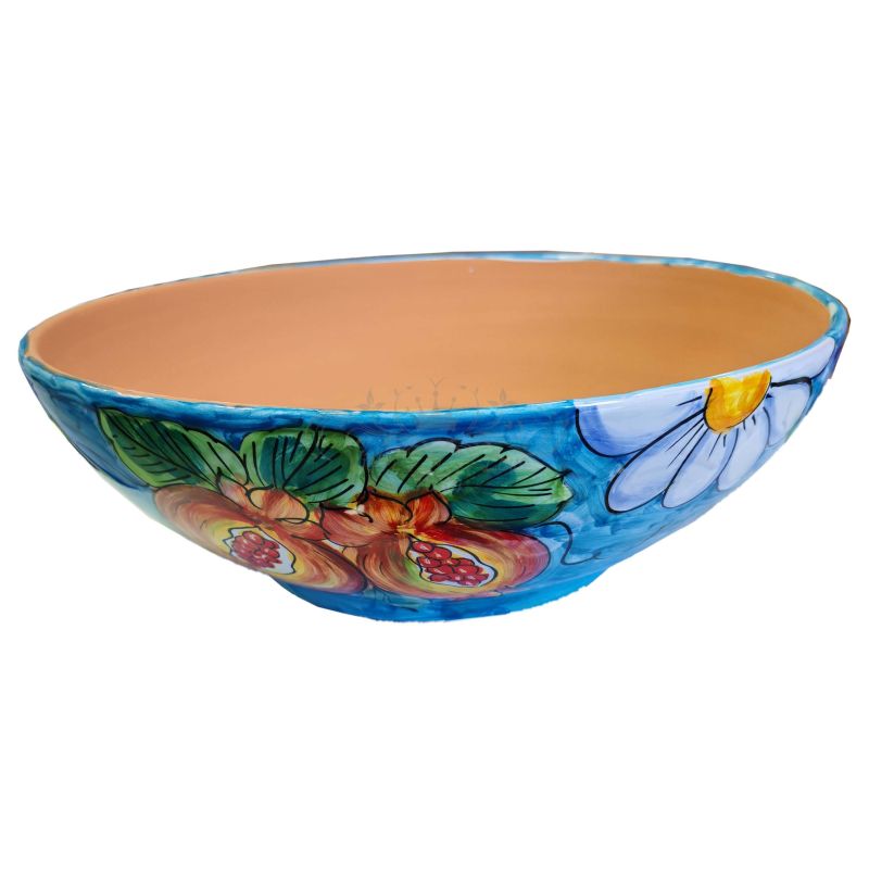 Vaso ciotola decoro Frutta e Limoni.  Ceramica...