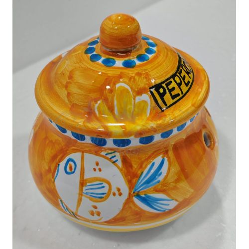 copy of Spice Jar customizable.  handpainted Vietri ceramic 2