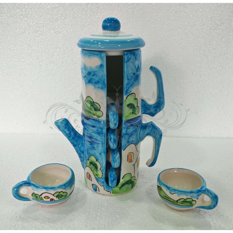 Mokkakanne mit Espressotassen als Gastgeschenk....