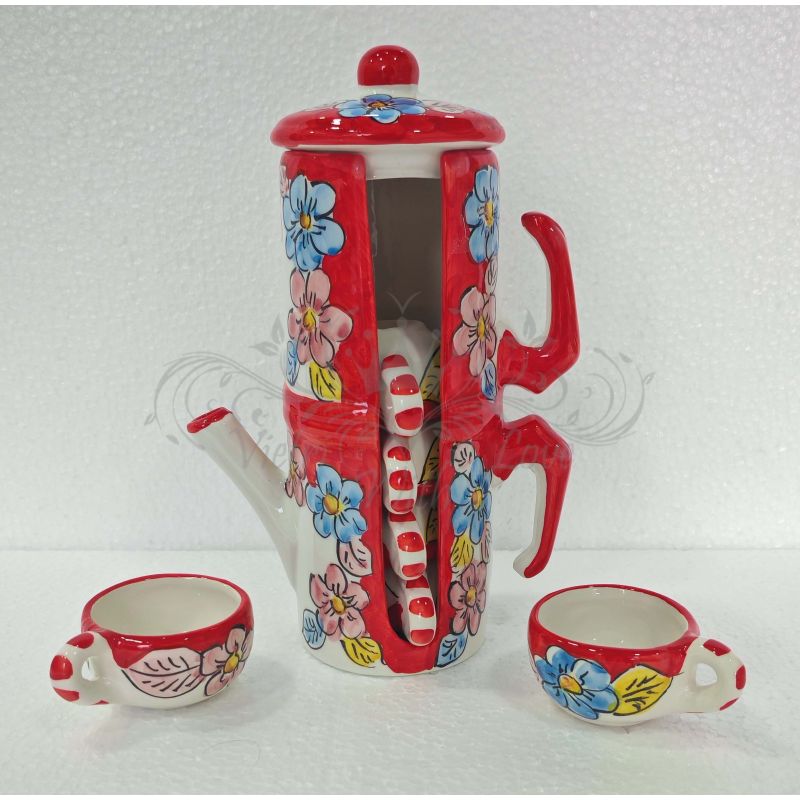 Cafetera porta tazas de café. Línea limones y...