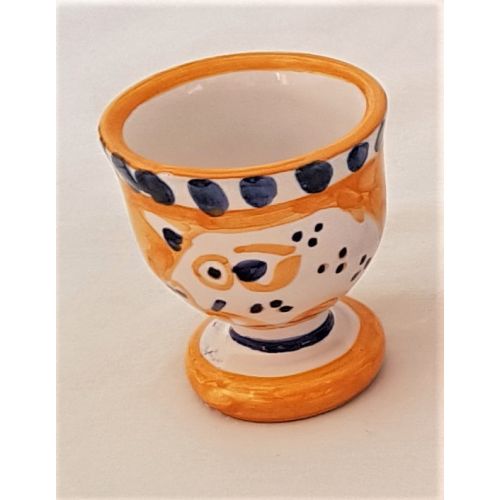 Egg Holder animals line orange - handpainted Vietri ceramic