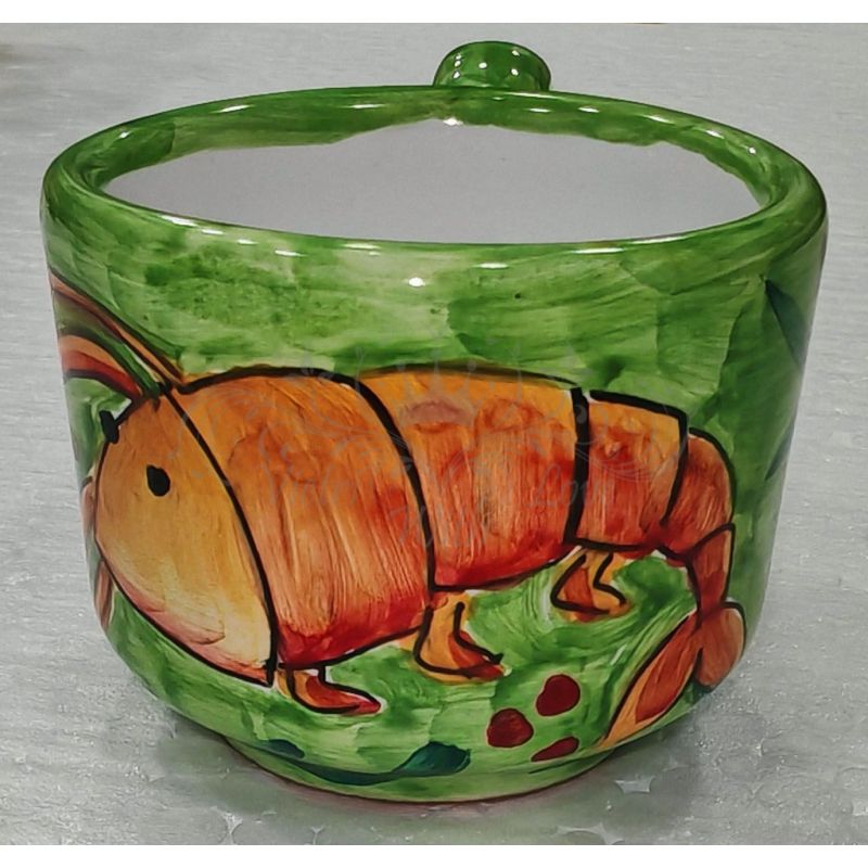 Vassoio con 6 tazzine. Linea Marini. Ceramica...