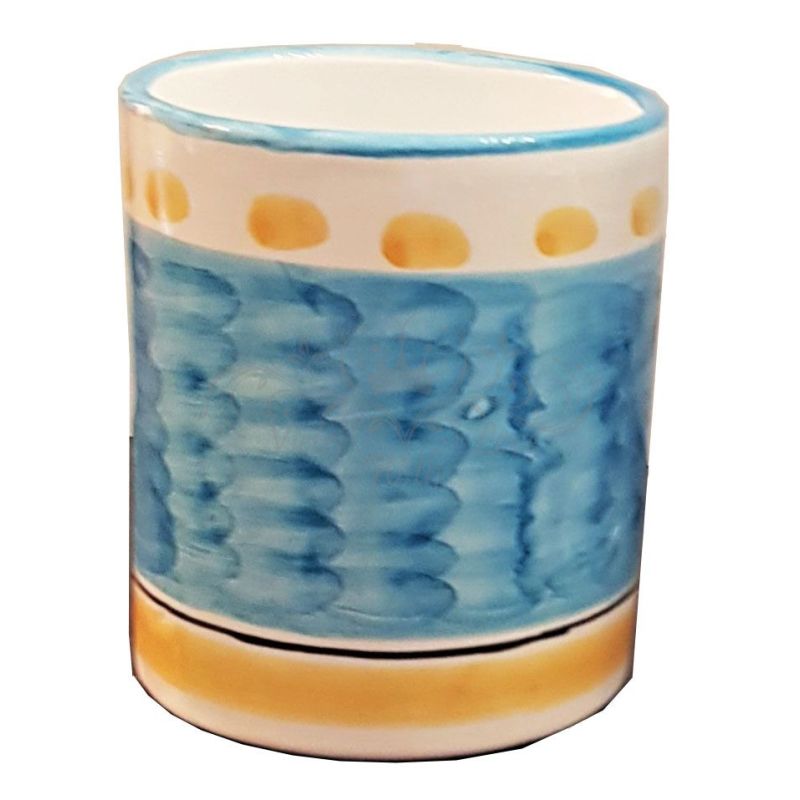 Bicchiere. Linea Pennellato. Ceramica vietrese....