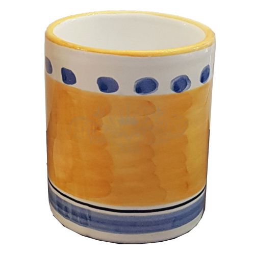 Vaso. Línea pinceladas. Cerámica vietrese. Pintado a mano