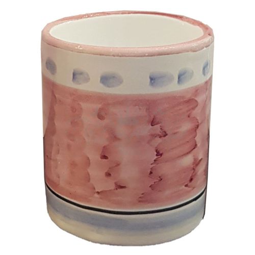 Vaso. Línea pinceladas. Cerámica vietrese. Pintado a mano