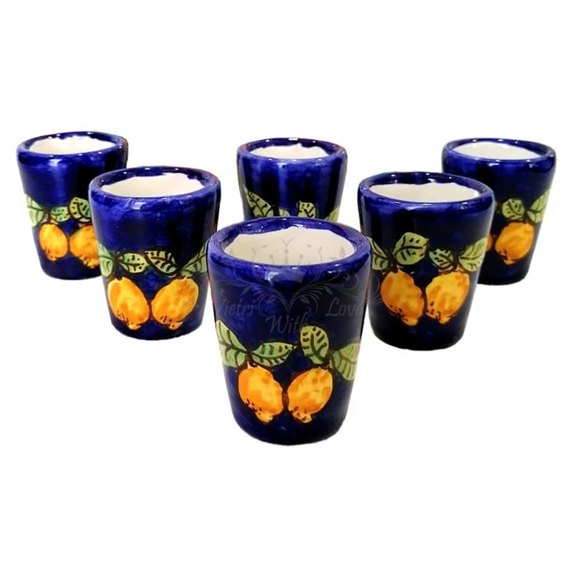 Glass. Shot glass. Limoncello. Lemons Line....