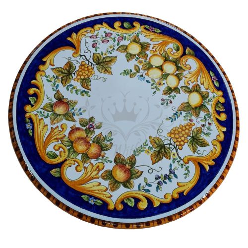 Mesa de piedra volcánica ceramizada. Ischia pintada a... 2