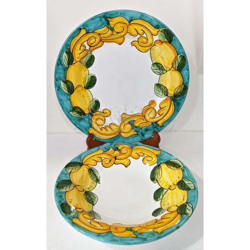 Piatto. Linea Barocco e Limoni. Dipinto a mano ceramica... 2