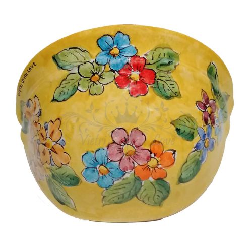 Jardinière murale. Porte-plante. Ligne Fleurs. Céramique de Vietri. Peinte à la main.