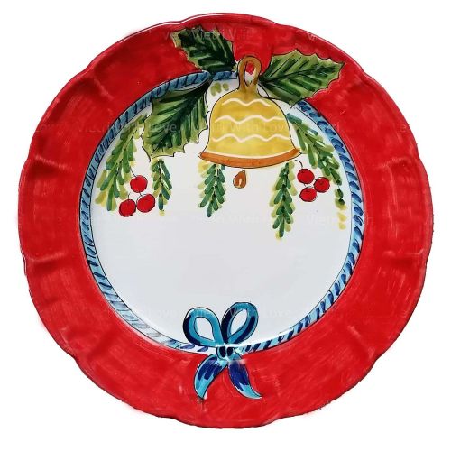 Piatto. Linea Natale. Ceramica di Vietri. Dipinto a mano....