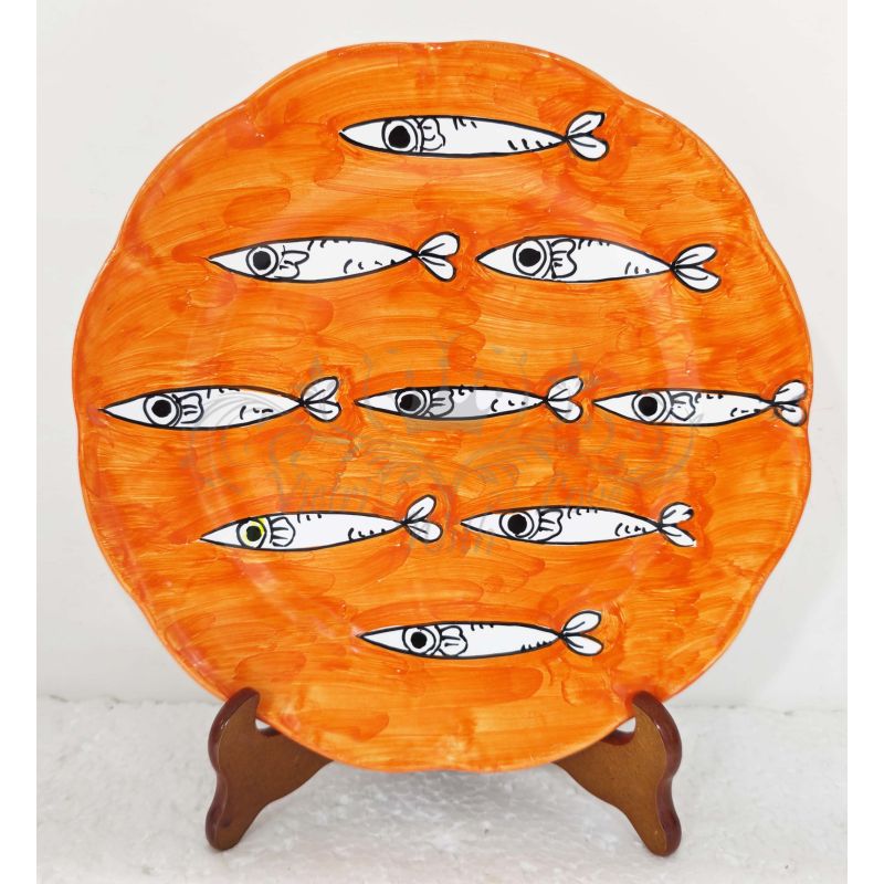 Dish, Sardine line plate. Vietri ceramics -...