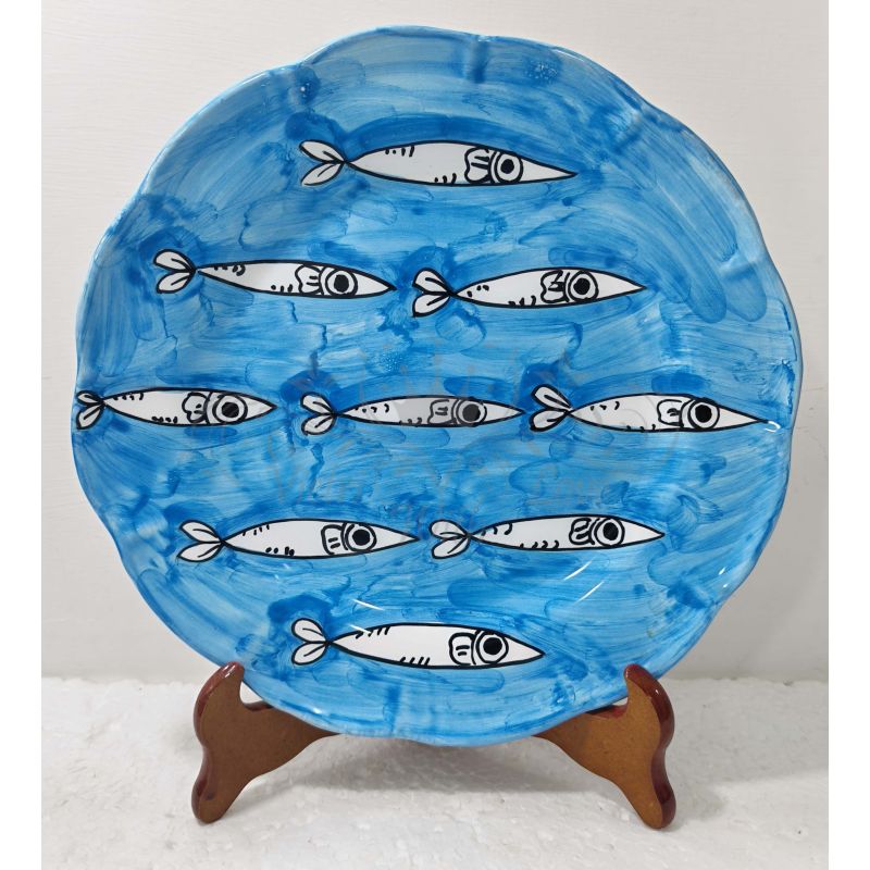 Dish, Sardine line plate. Vietri ceramics -...