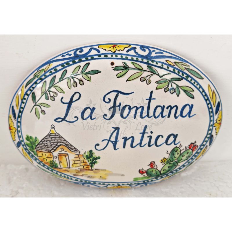 Targa ovale Personalizzabile. Ceramica di...