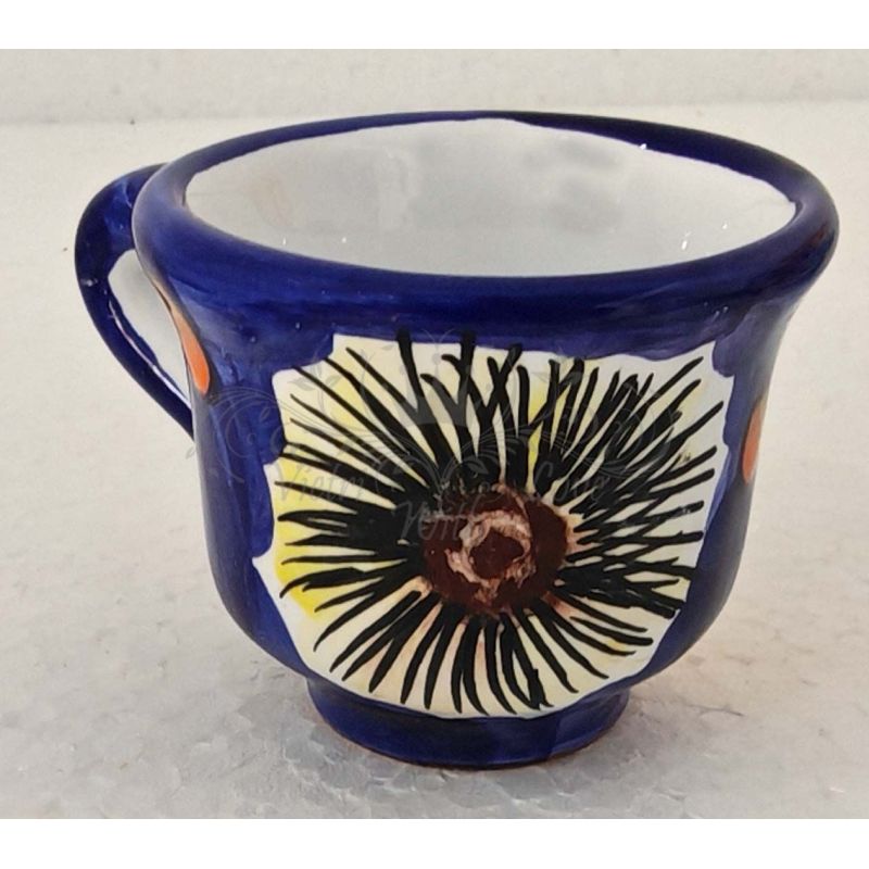 Vassoio con 12 tazzine. Linea Marini. Ceramica...