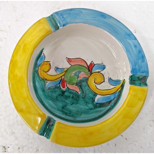 Ashtray and Favour in Vietri Ceramics. Hand-Painted