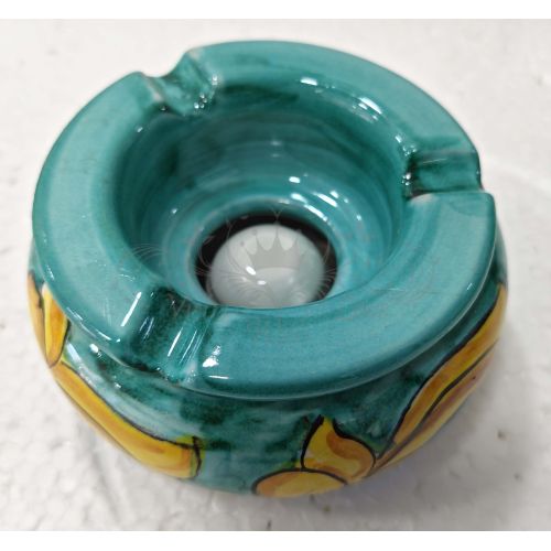 Windproof Ashtray and Favour in Vietri Ceramics. Hand-Painted