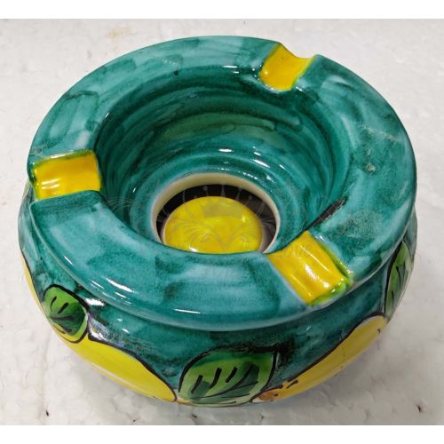 Windproof Ashtray and Favour in Vietri Ceramics. Hand-Painted