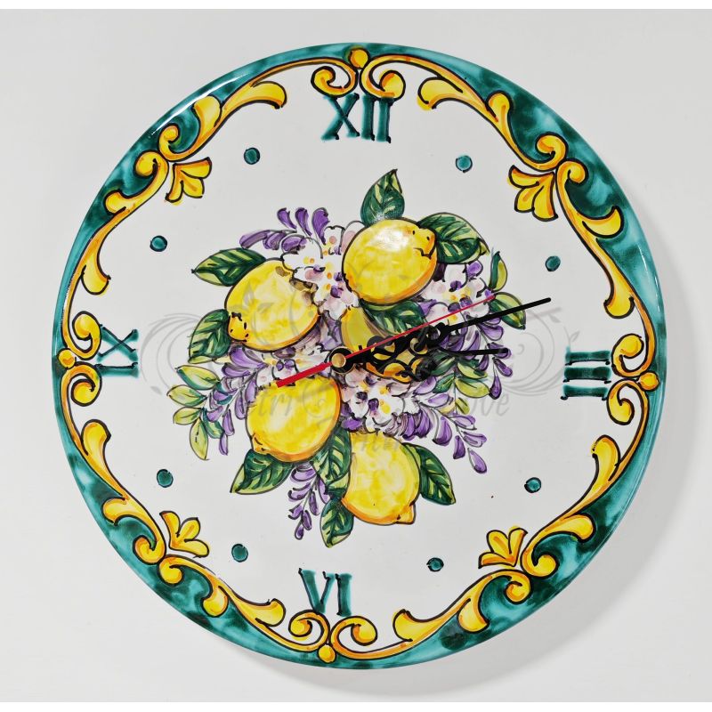 Wall clock. Baroque & Lemon design. Vietri...
