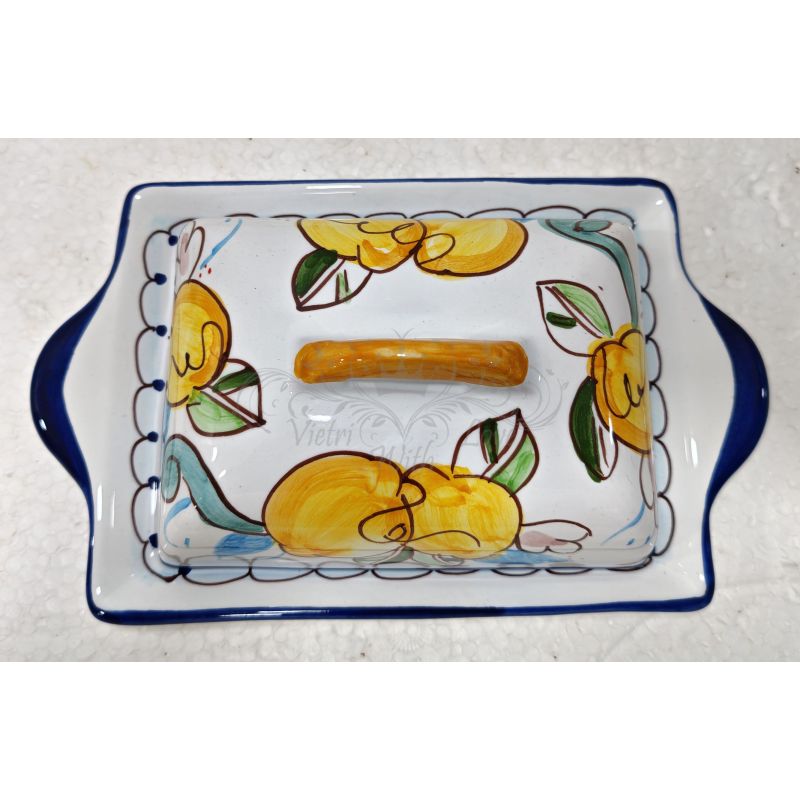 Butter/Cheese Tray. Lemon Line. Vietri Ceramic....