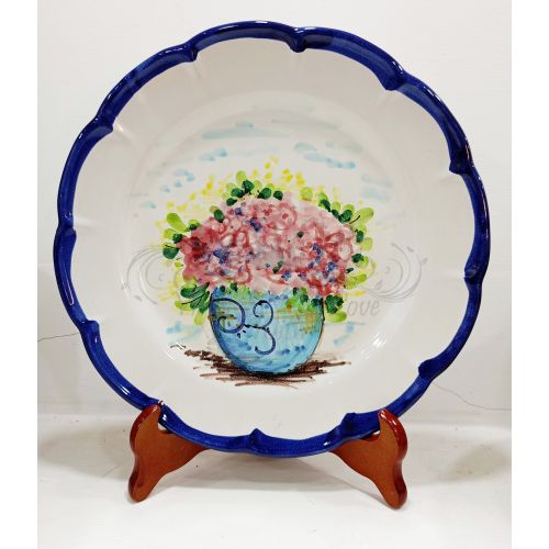 Assiette. Ligne Printemps. Céramique de Vietri. Peinte à la main. Disponible plate, creuse, dessert ou sous-assiette.