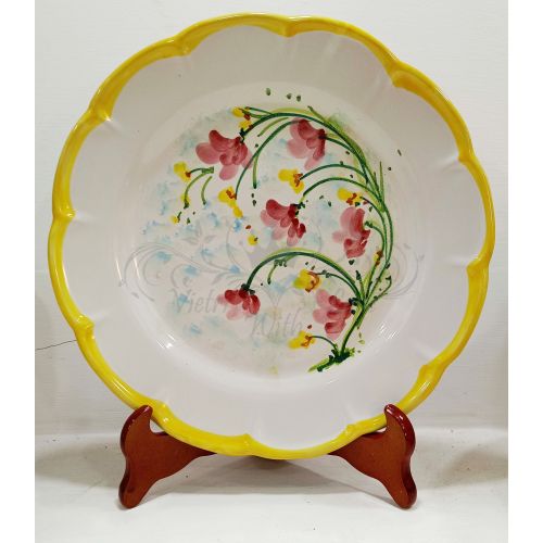 Piatto. Linea Primavera. Ceramica vietrese. Dipinti a mano. Disponibile piano, fondo, frutta/dolce o sottopiatto