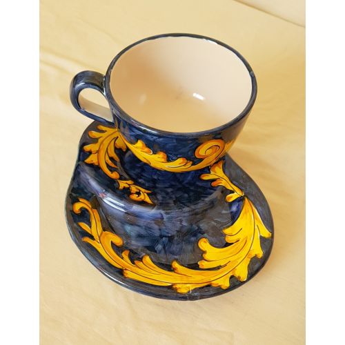 Milk cup with double saucer for biscuits, Baroque and... 2