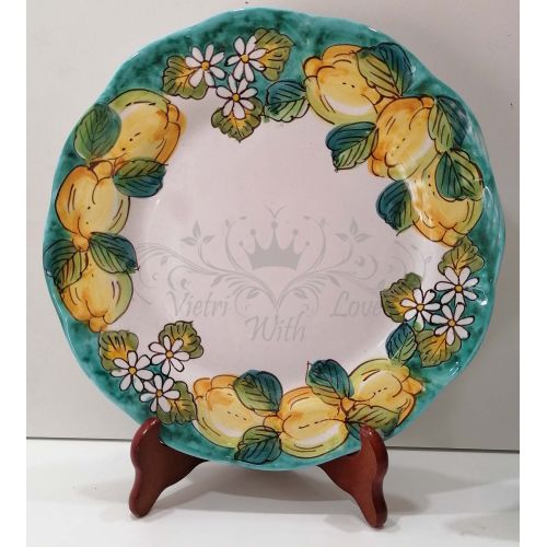 Piatto. Linea Top. Limoni e Zagare. Ceramica di vietri. Disponibile piano, fondo, frutta/dolce o sottopiatto
