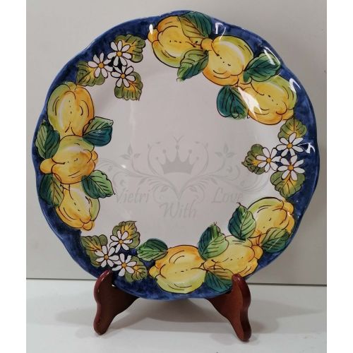 Piatto. Linea Top. Limoni e Zagare. Ceramica di vietri. Disponibile piano, fondo, frutta/dolce o sottopiatto