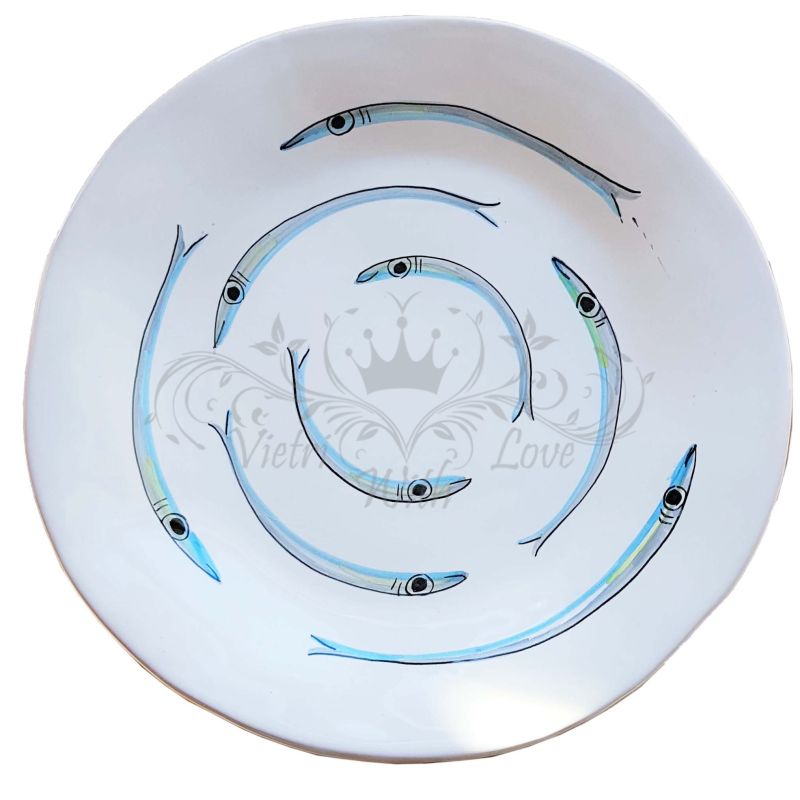 Plate. Sardine Collection. Irregular Shape....