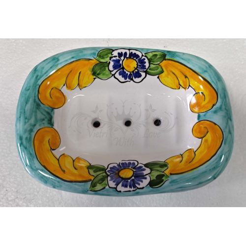 Jabonera de Sobremesa. Colección Barroco. Cerámica de Vietri Pintada a Mano.