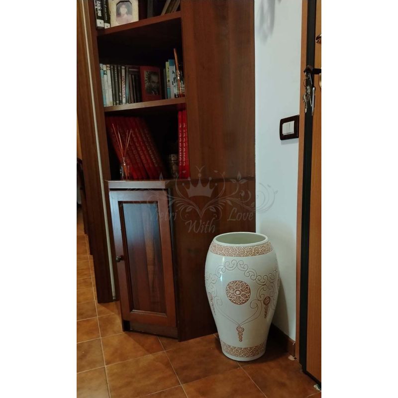 Umbrella stand. Inlay technique. Vietri...
