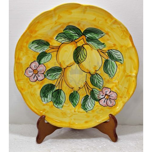 Plate. Lemons Collection. Vietri ceramic. Hand-painted....