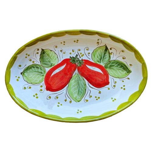 Oval Bowl-Shaped Serving Platter. Vegetable Garden... 2