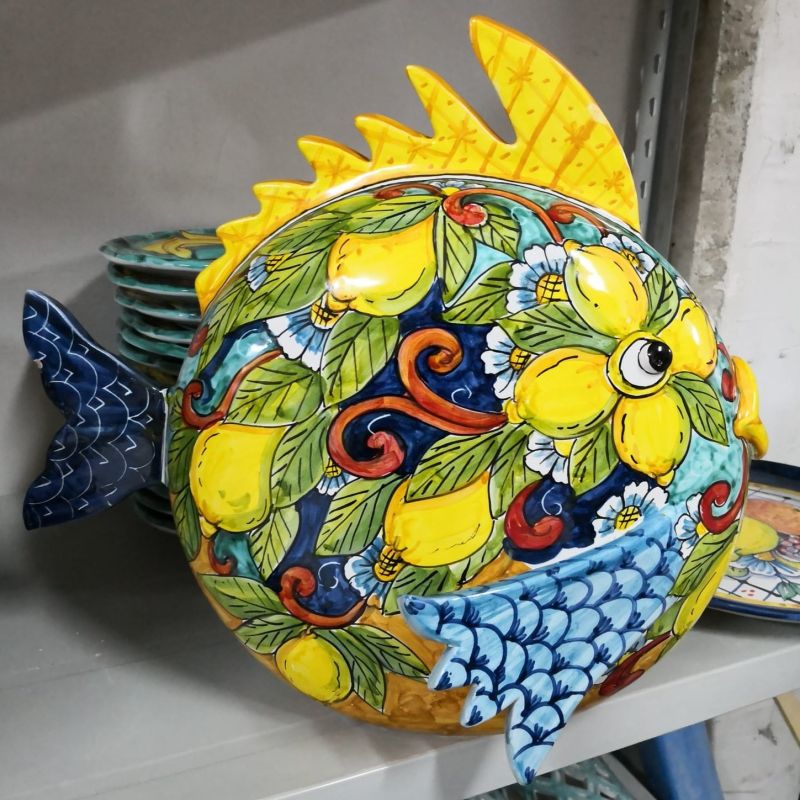 Fish. Home ornaments handpainted Vietri ceramic...