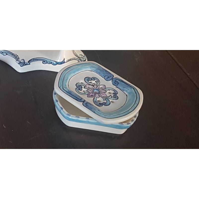 Soap Holder . handpainted Vietri ceramic
