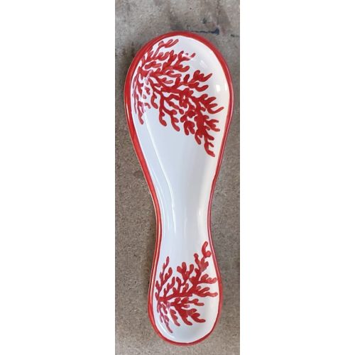 Spoon rest Coral line. handpainted Vietri ceramic