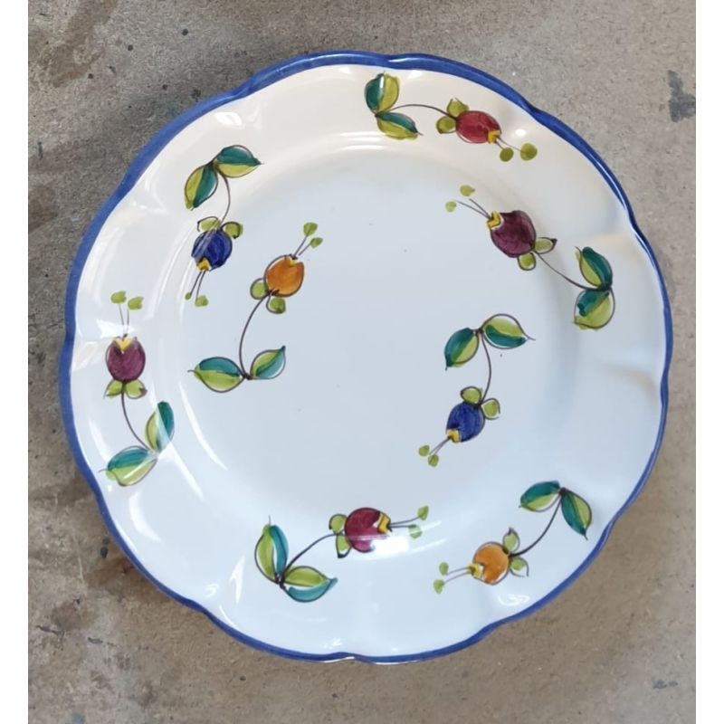 Piatto linea fiori campanellini. Ceramica di Vietri. Disponibile piano, fondo, frutta/dolce o sottopiatto.