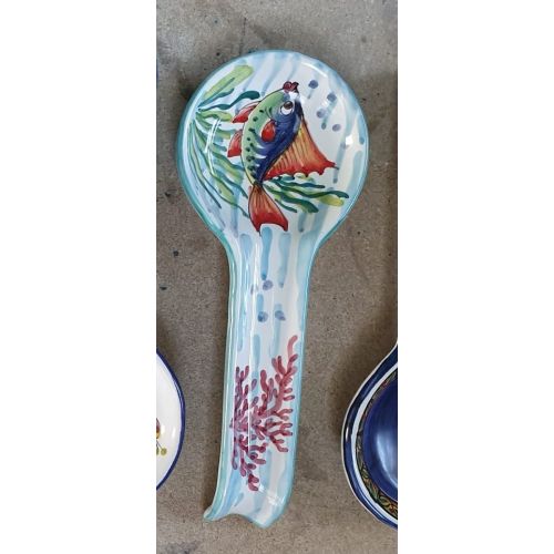 Poggia mestolo ROMA linea mischia. Ceramica di Vietri dipinta mano