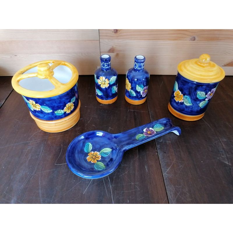 Kitchen accessories set Blue flower line....