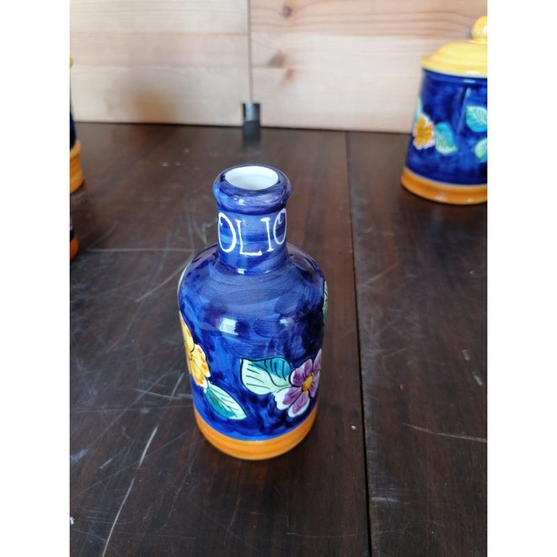Oil bottle customizable, Blu flower line....