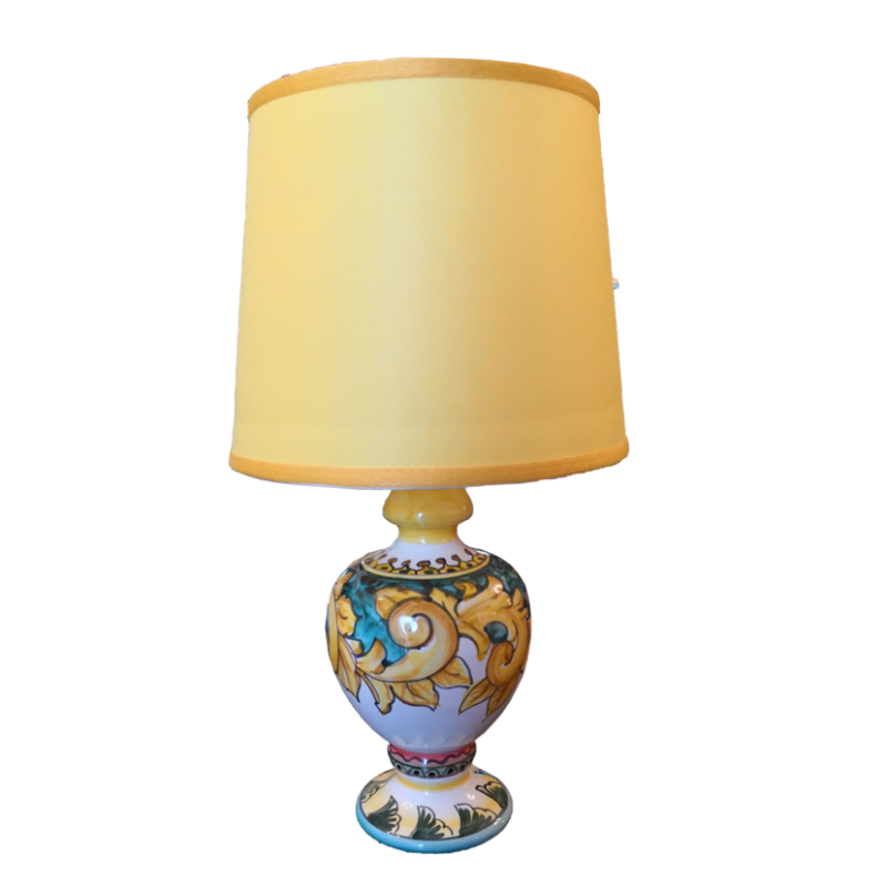 Lámpara barroca línea verde ramina. Cerámica...