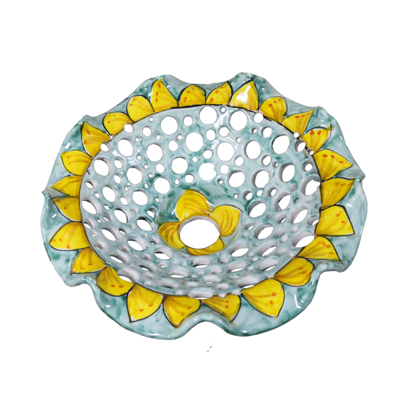 Lampadario margherita bordo ondulato fondo...