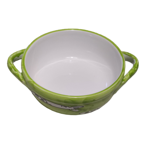 Oven terrine. Sardine line. Hand painted Vietri ceramics