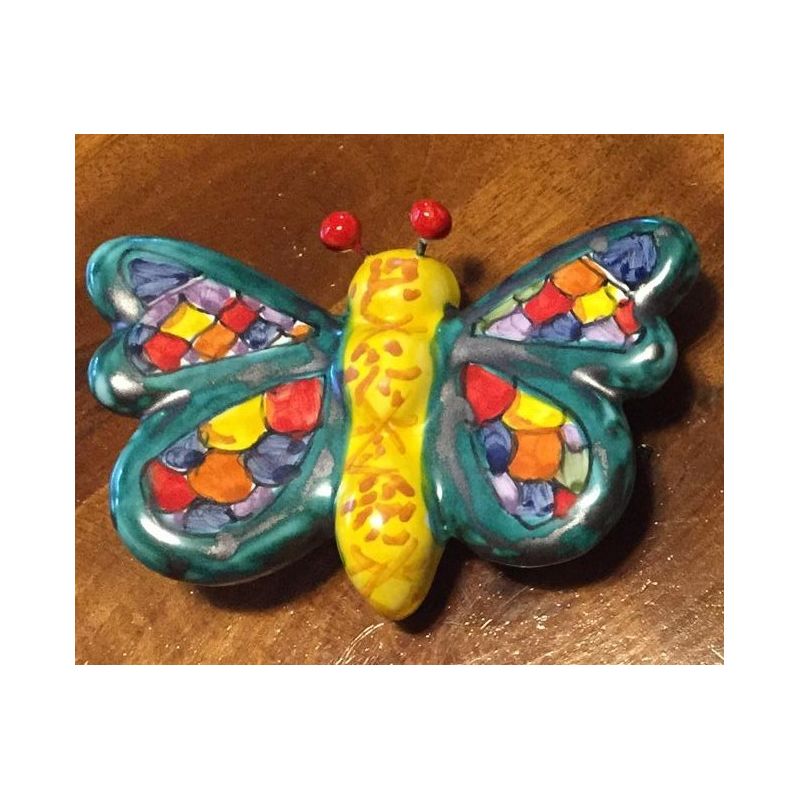 Farfalla colorata in Ceramica di vietri dipinta a mano. disponibili in diverse dimensioni