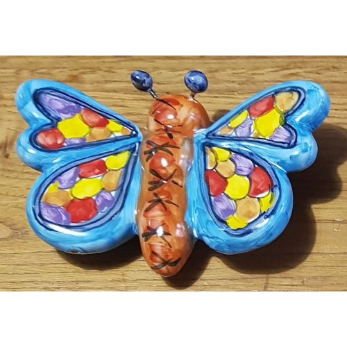 Colorful butterfly handpainted Vietri ceramic