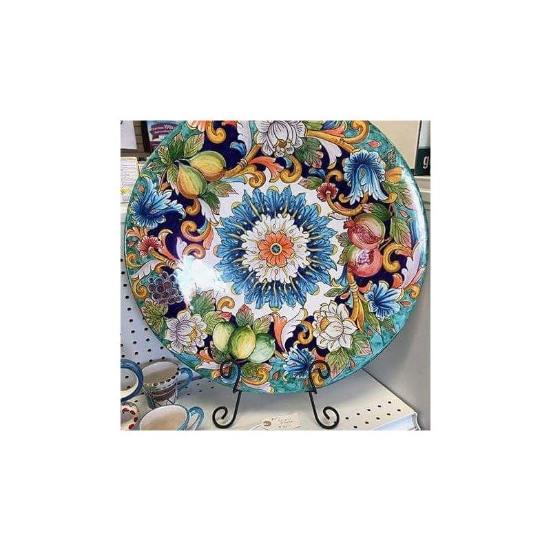 Artistic wall plate. Vietri ceramic. Hand-painted.