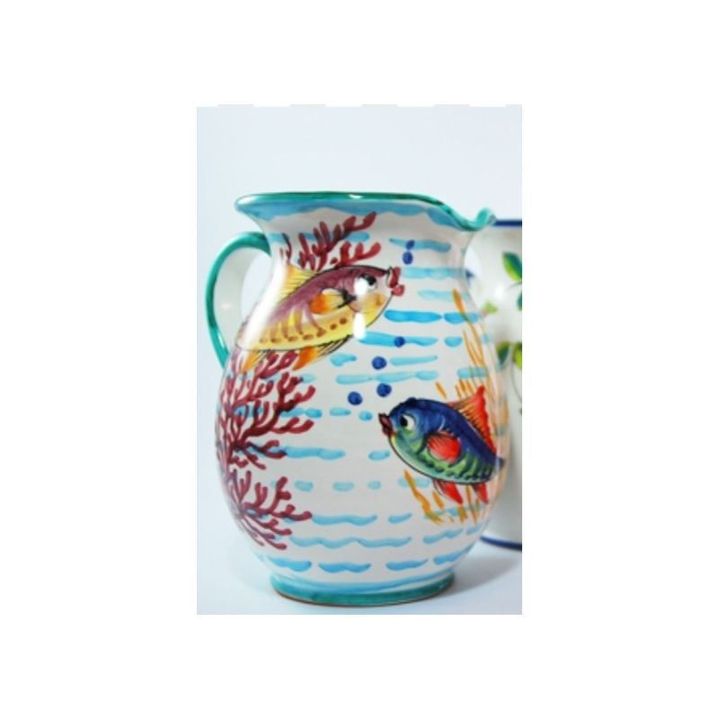 Bulbous Pitcher. Marine Line. Vietri ceramics....