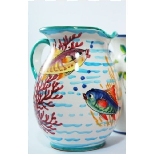 Pitcher mischia line. handpainted Vietri ceramic