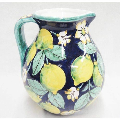 Jarra abovedada decoración limones. Cerámica Vietri...