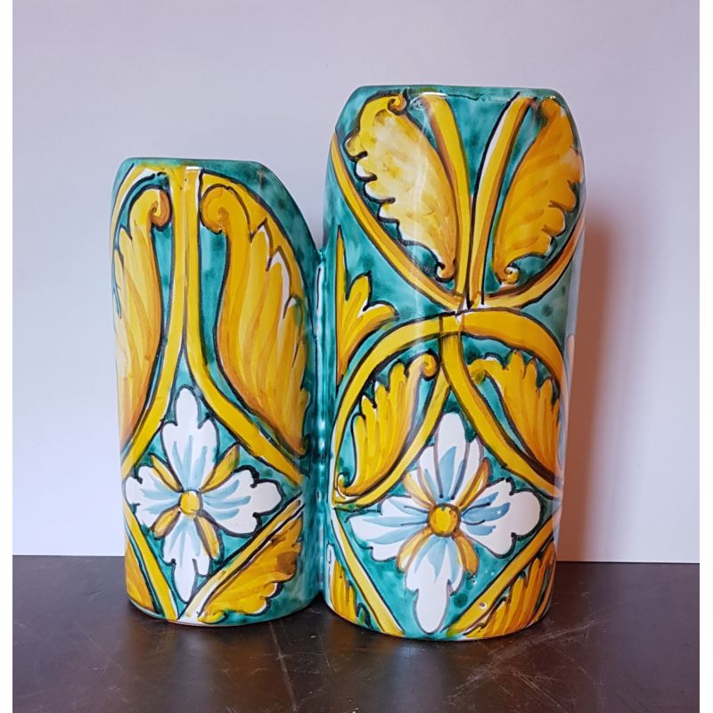 Porta bicchieri doppio a Unghia fondo verde...